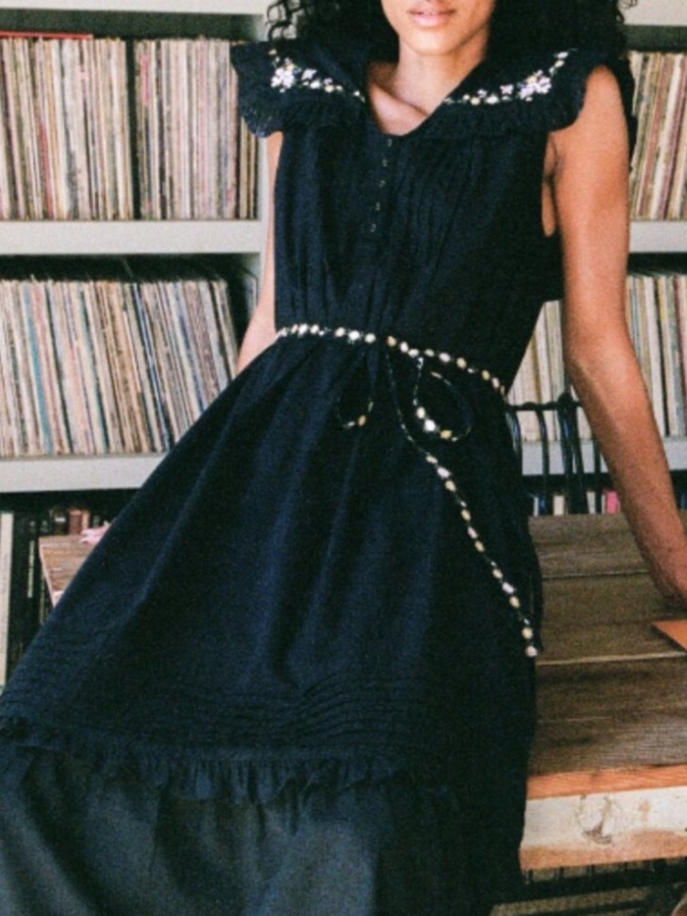 Christy Dawn The Carolina Dress In Night Embroider M - Picture 3 of 12